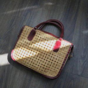 Unique Vintage 70s Rattan Handbag